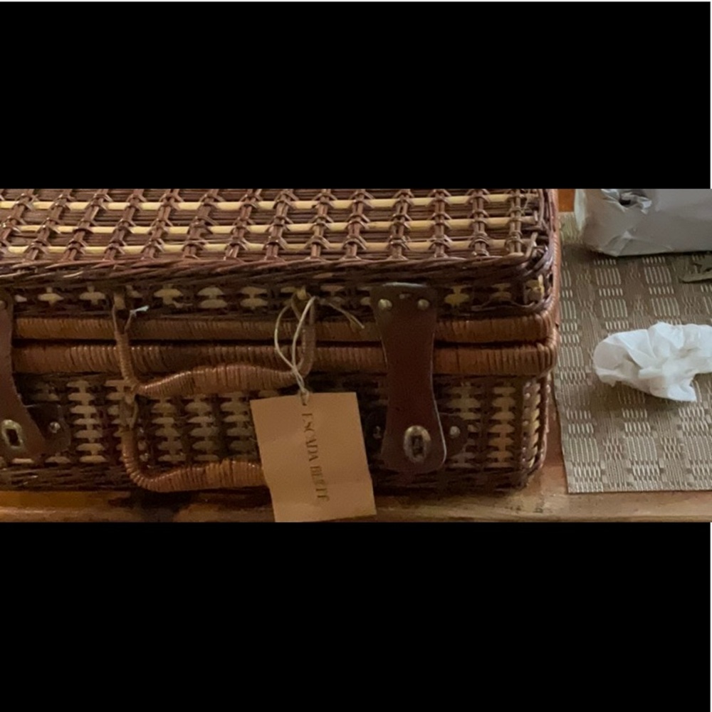 Picnic Basket with plastic flatware